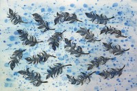 Amna Siddiqui, Times as Feather, 18 x 25 Inch, Watercolor on Canson Sheet, Abstract Painting, AC-ANS-CEAD-003